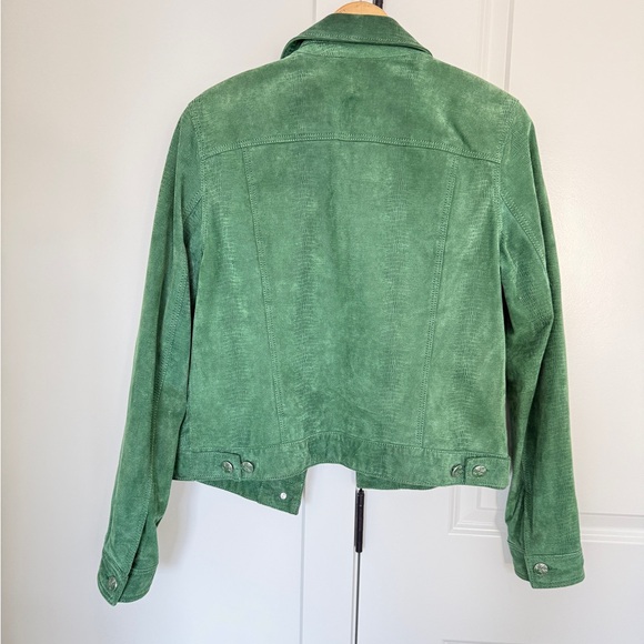 Blink Green Suede Jacket Sz M - Picture 2 of 6